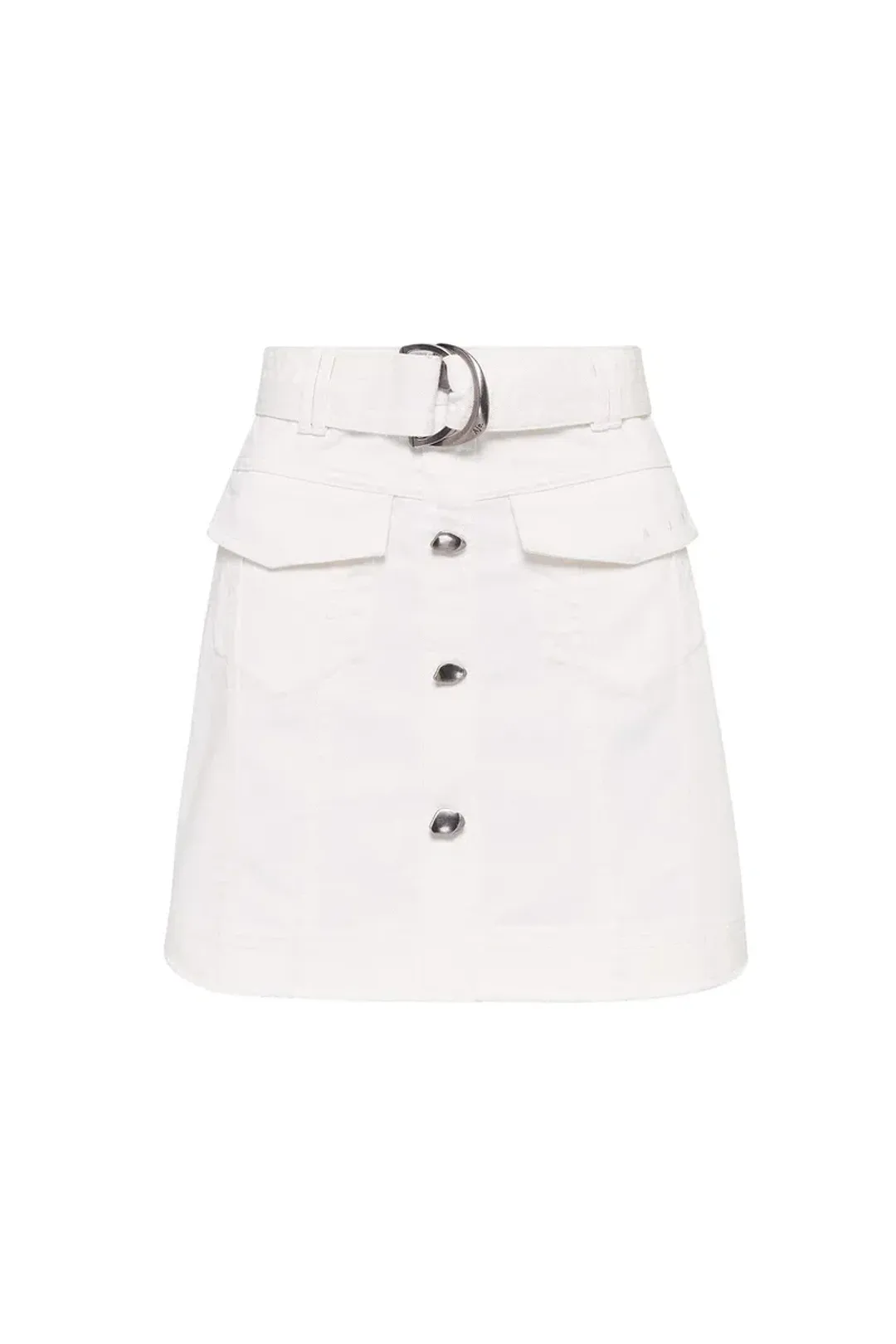 AJE Arlow Denim Mini Skirt White Size 8 for rent on The Volte - main image
