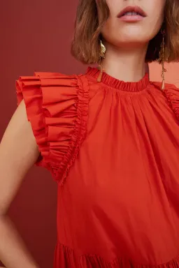 Ulla Johnson Joan Ruffle Dress Size US 8/AU 12 for rent on The Volte - image 3