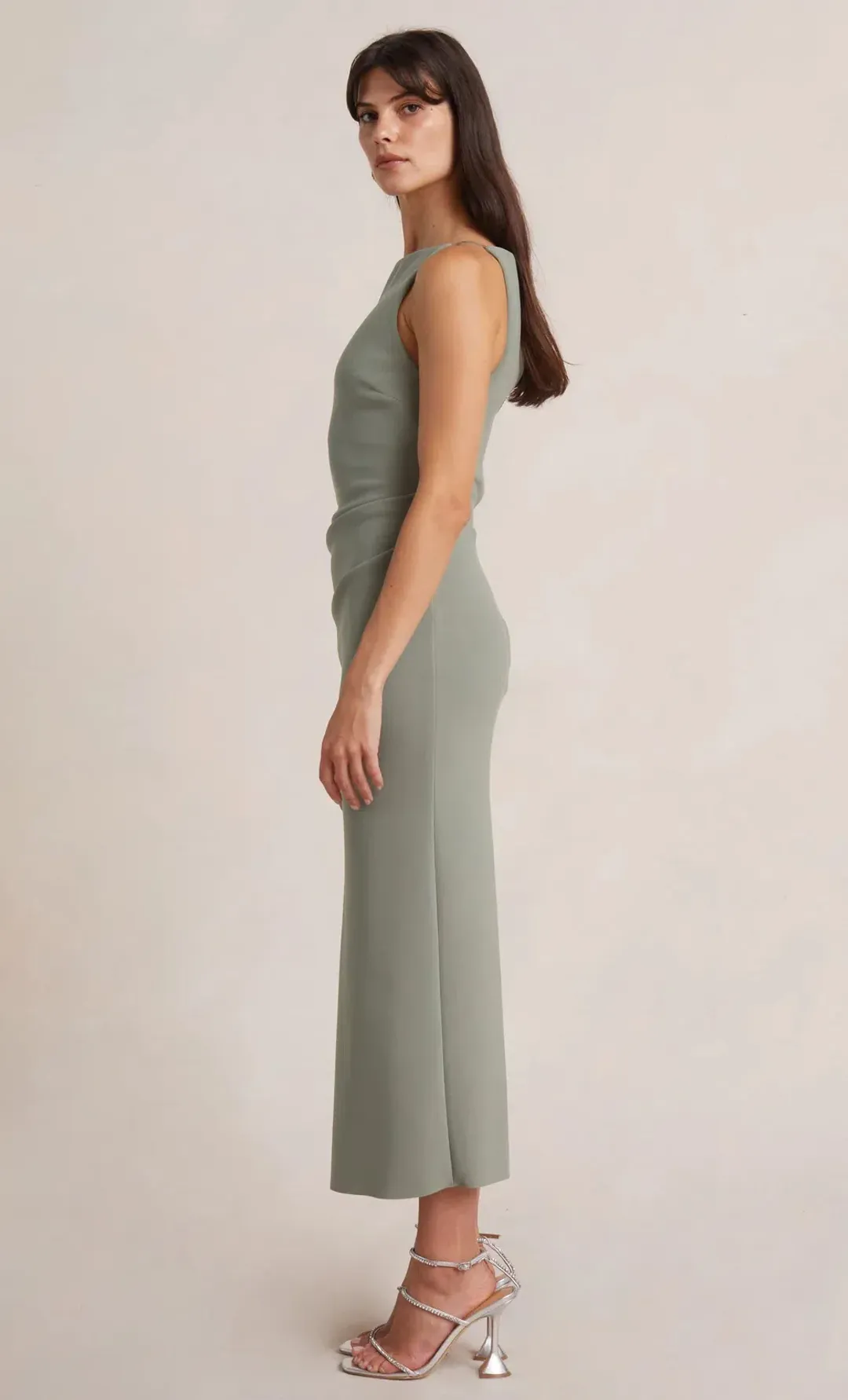 Bec & Bridge Tuck Dress Green Size 12 for rent on The Volte - main image
