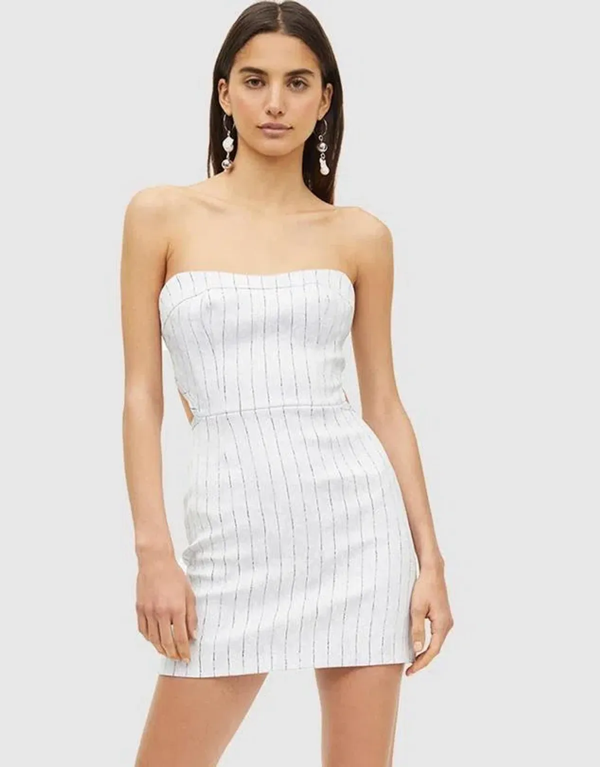 Manning Cartell Hybrid Reality Mini Dress White Size 6 - Image 1