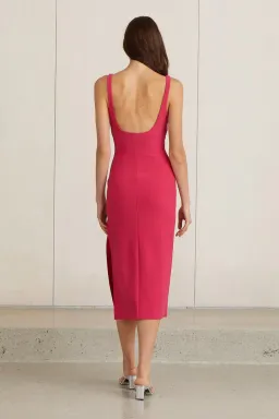 Bec & Bridge Valentine Midi Dress Pink Size 6 for rent on The Volte - image 3