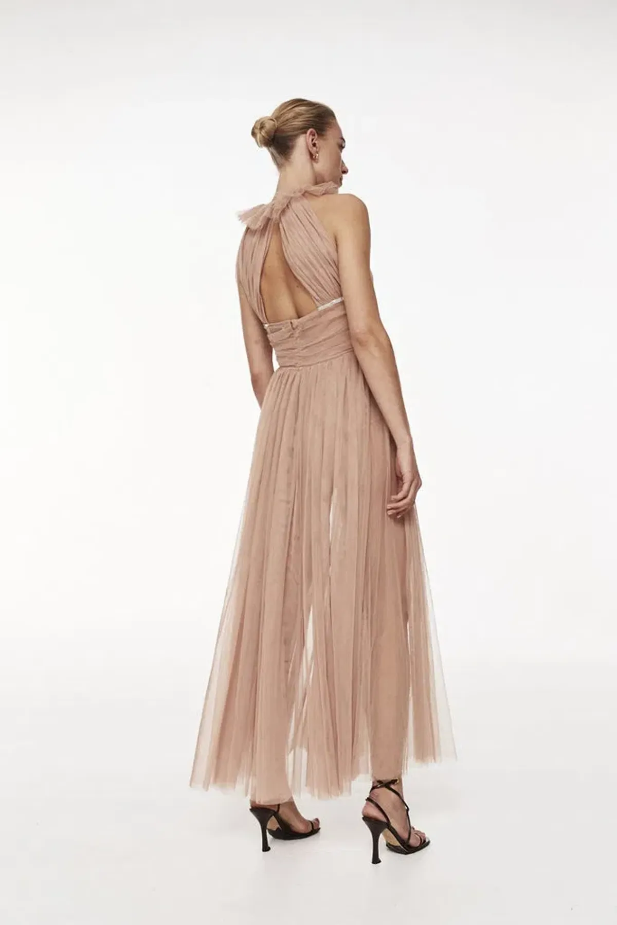 Rachel Gilbert Lou Dress Midi Nude Size 0/Au 6 - Image 4