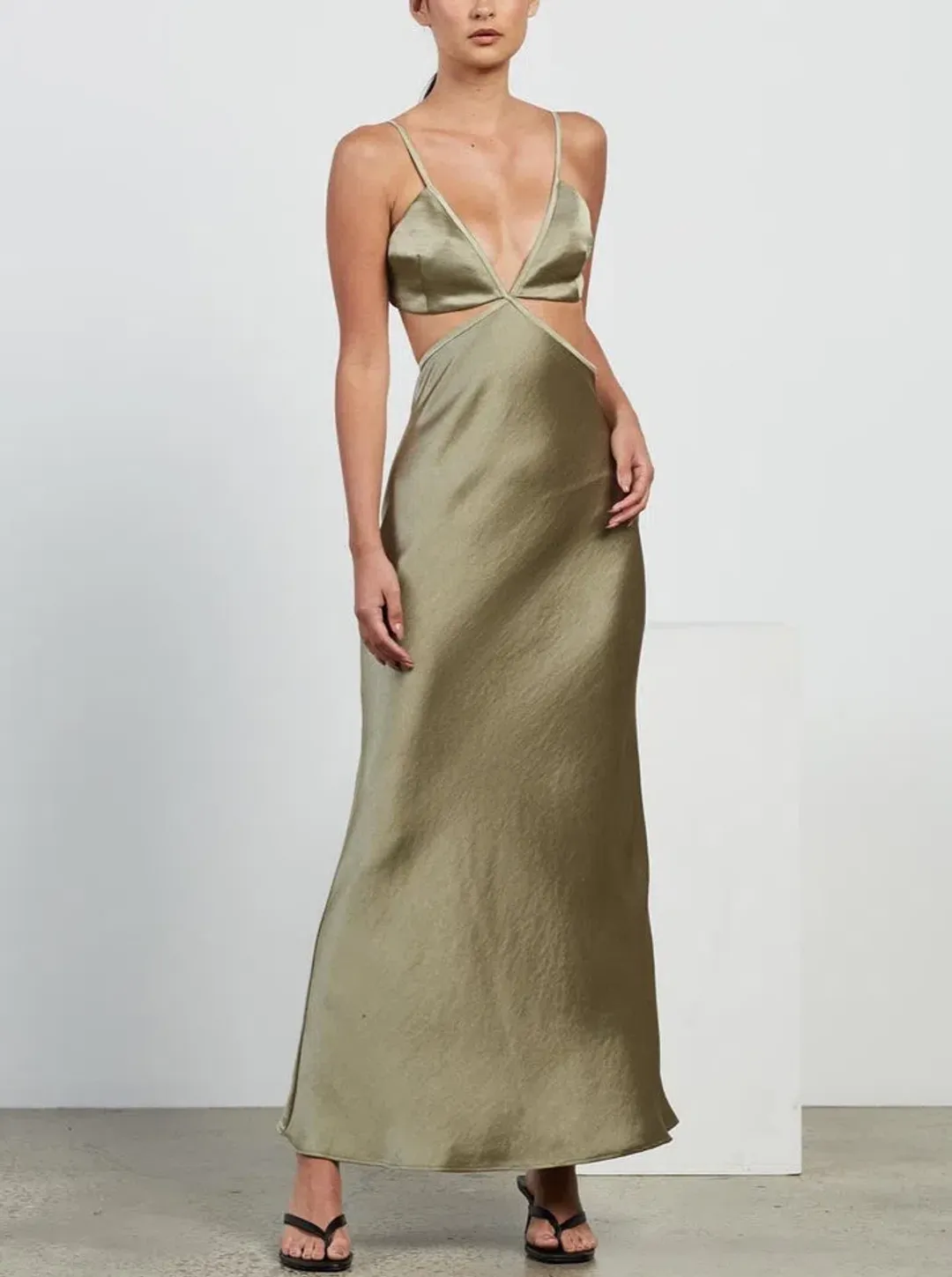 Bec & Bridge Veronique Maxi Dress Green Size 6 for rent on The Volte - main image