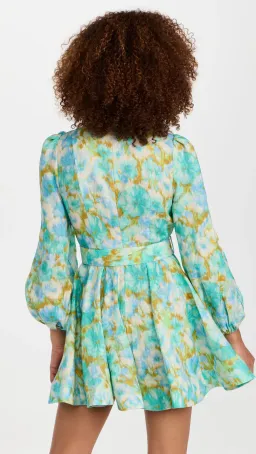 Zimmermann High Tide Buttoned Mini Dress Floral Size 1 / Au 10 for rent on The Volte - image 4