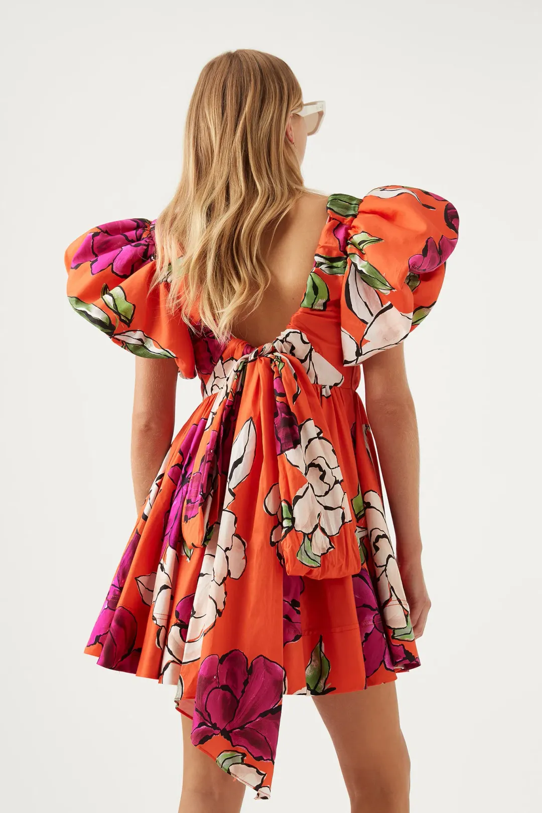 Aje Gretta Bow Back Mini Dress Floral Size 6 / XS for rent on The Volte - main image