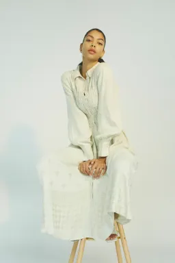 Harper Copenhagen White Shirt Dress Cream Size AU 6 for rent on The Volte - image 2
