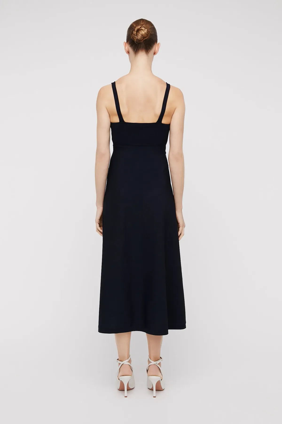 Scanlan Theodore Crepe Knit Square Neck Dress Navy Size 12 - Image 2