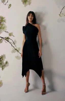 Mossman The Lady Like Midi Dress Black Size 12 for rent on The Volte - image 2