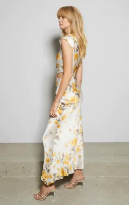 Bec & Bridge Matilde Asymmetric Midi Dress Floral Size 10 for rent on The Volte - image 2