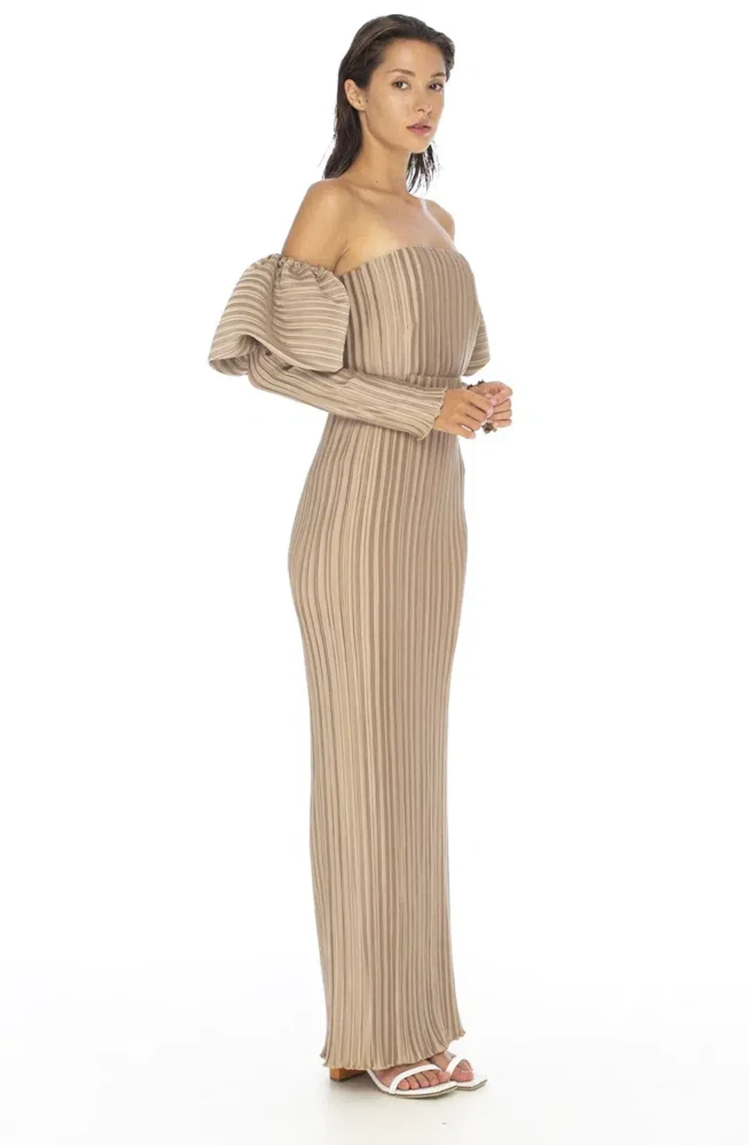 L'Idee Sirene Dress Beige Size 8 for rent on The Volte - main image