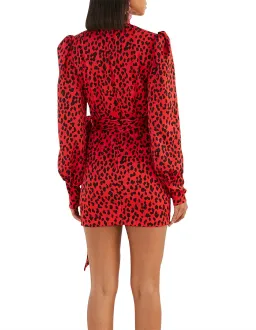 By Johnny Red Leopard Cuff Mini Dress Print Size 10 for rent on The Volte - image 2