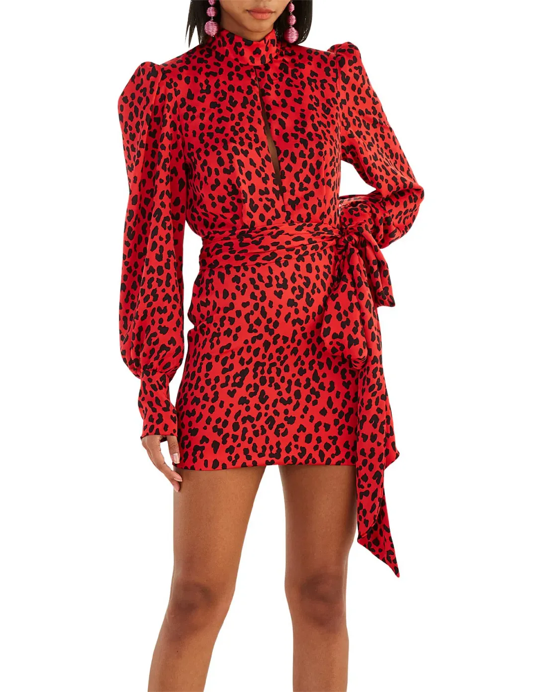 By Johnny Red Leopard Cuff Mini Dress Print Size 10 for rent on The Volte - main image