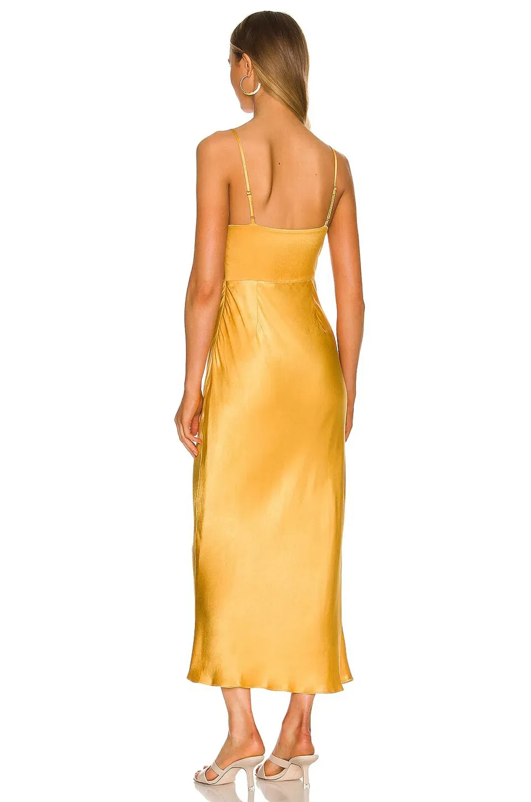 Shona Joy Alma Lace Up Midi Saffron for rent on The Volte - main image