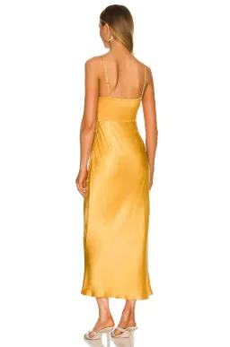 Shona Joy Alma Lace Up Midi Saffron for rent on The Volte - image 2