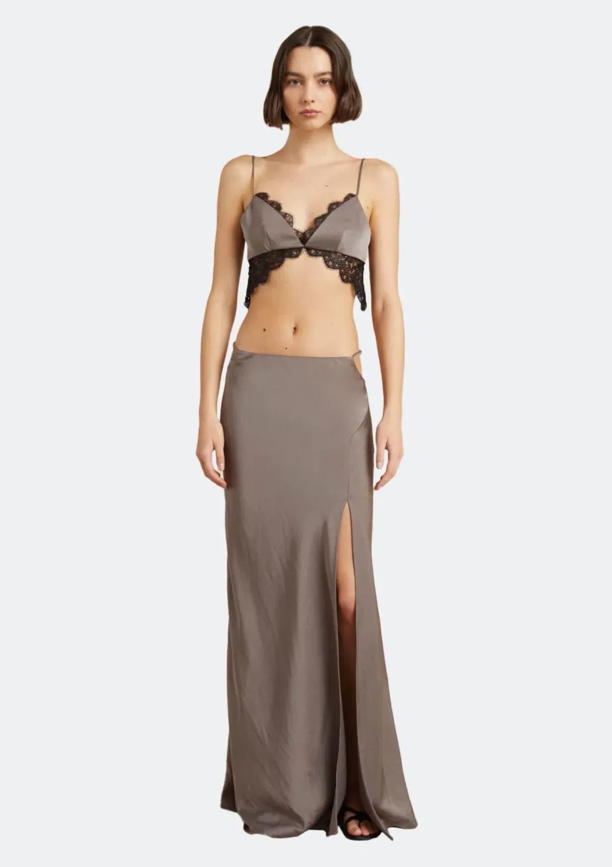 Bec & Bridge Camille Top & Maxi Skirt Set Pewter Size 6 - Image 1