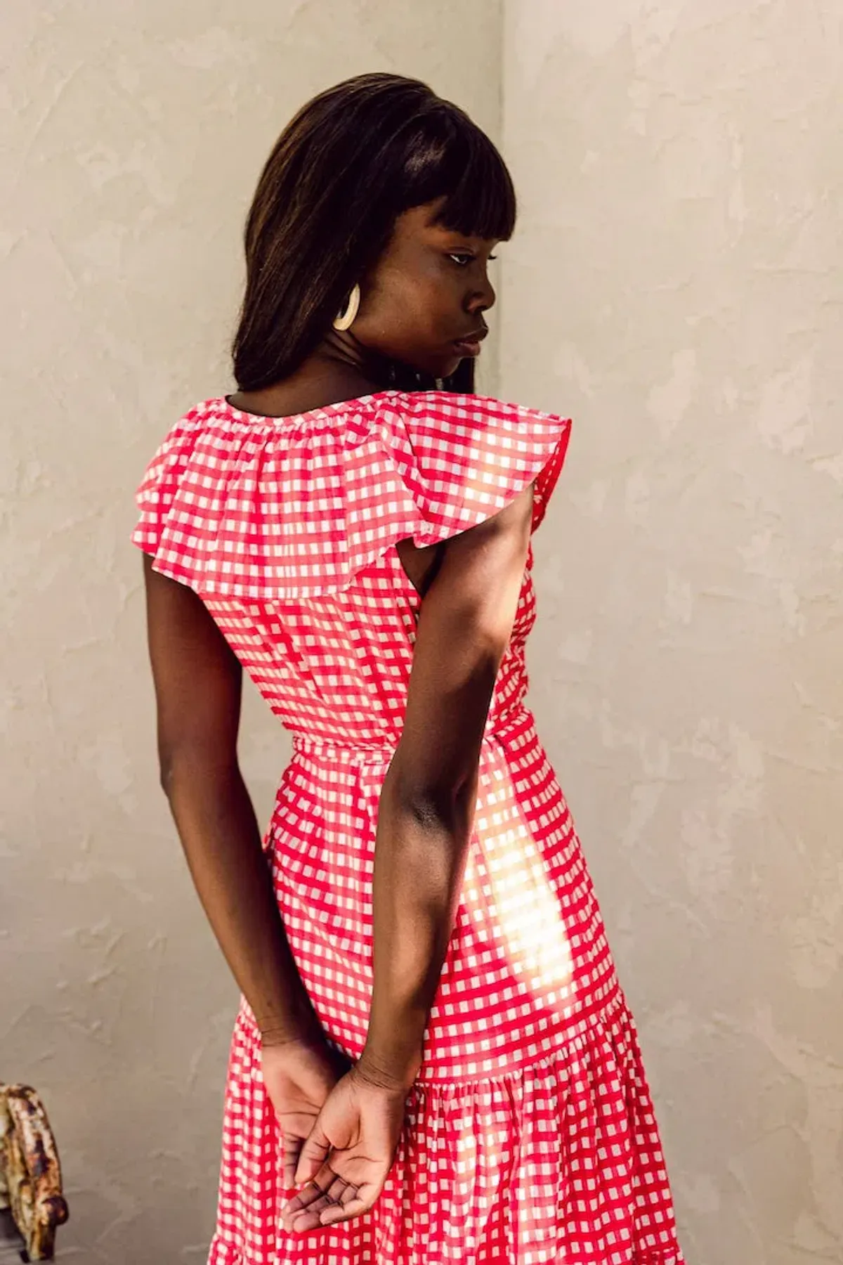 Bird and Kite Juni Wrap Dress Calypso Gingham Size XL / Au 14 - Image 4