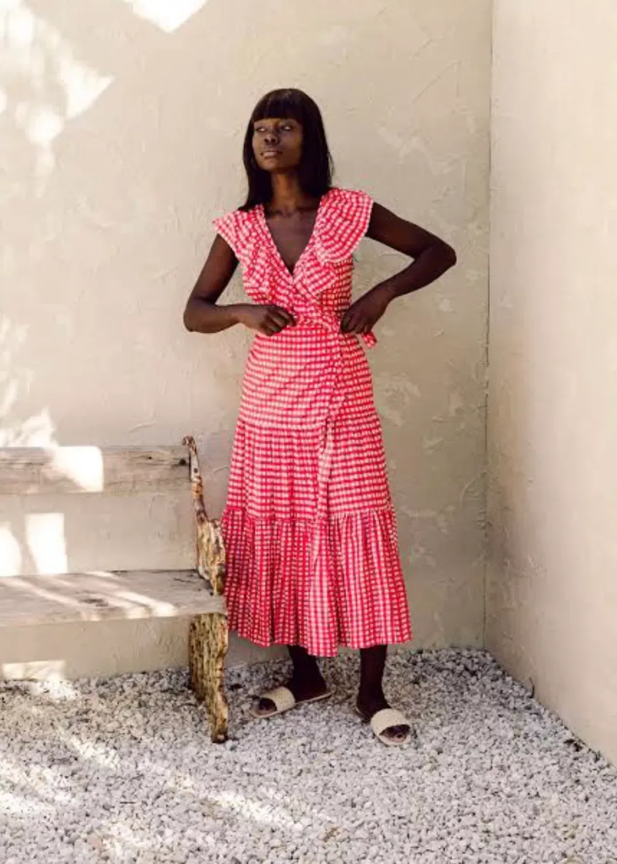 Bird and Kite Juni Wrap Dress Calypso Gingham Size XL / Au 14 - Image 5