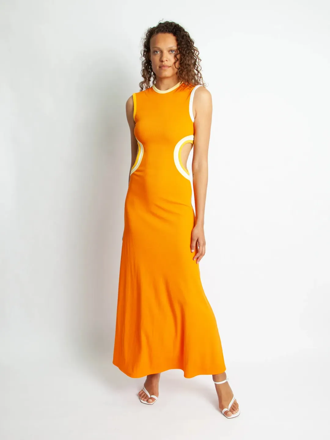 Christopher Esber Fran Verner Bind Tank Dress Orange Size 12 for rent on The Volte - main image