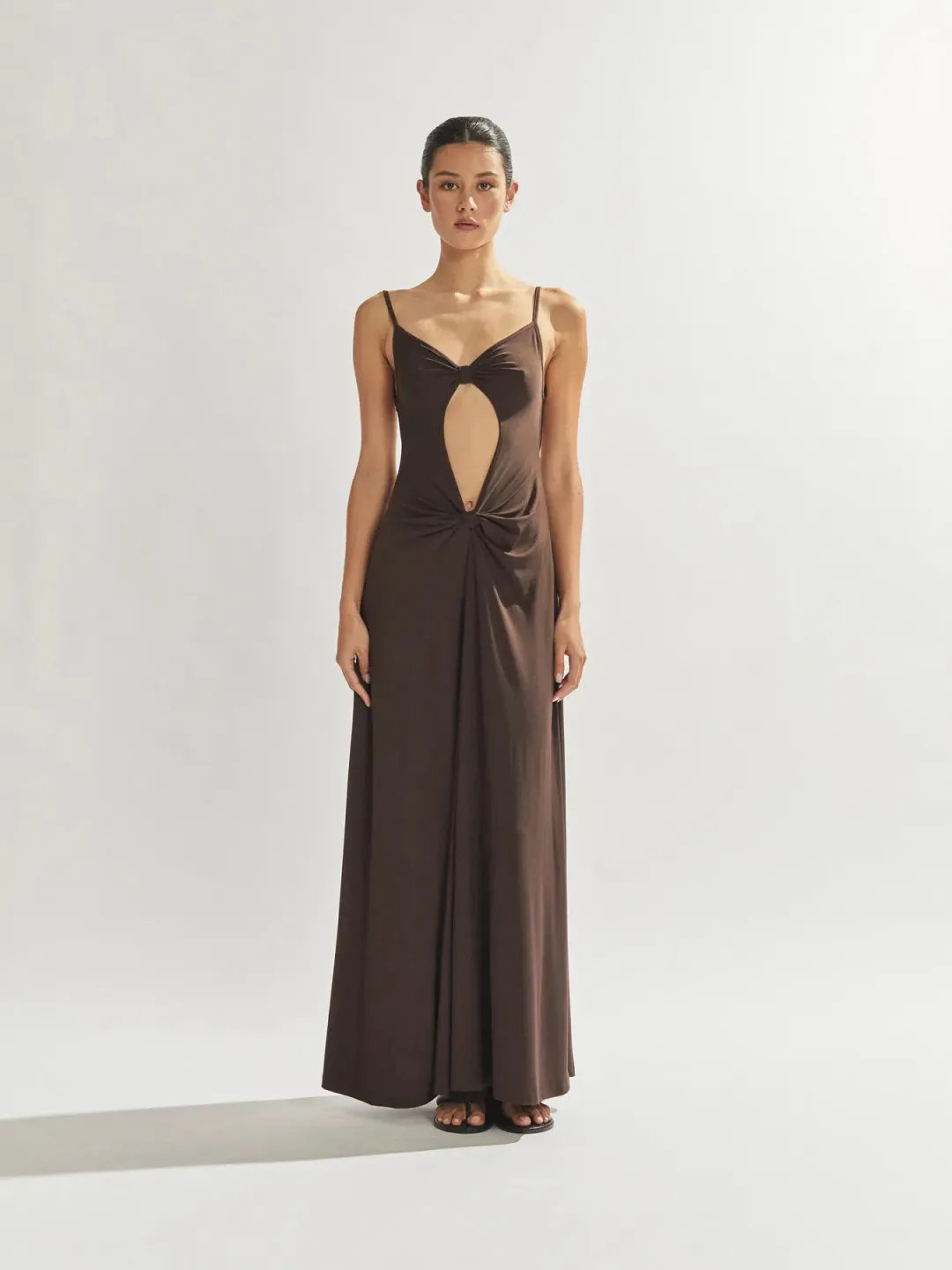 One Mile the Label Sammy Maxi Dress Cocoa Size S/Au 8 for rent on The Volte - main image
