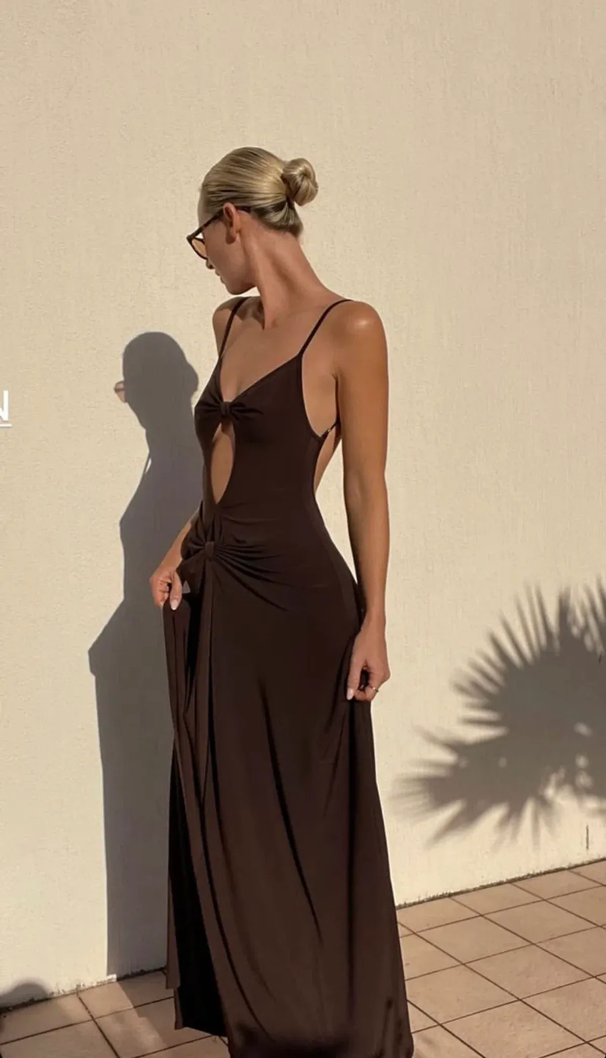 One Mile the Label Sammy Maxi Dress Cocoa Size S/Au 8 - Image 10