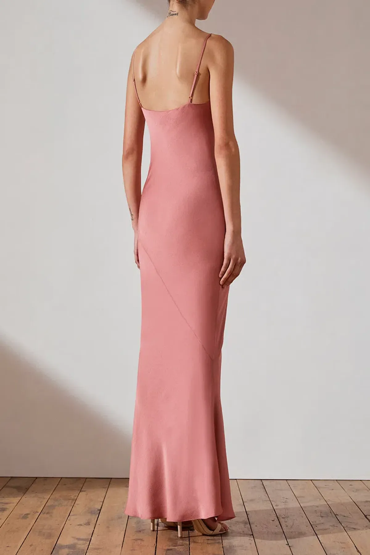 Shona Joy Luxe Bias Cowl Slip Dress Rose Size 10 - Image 2