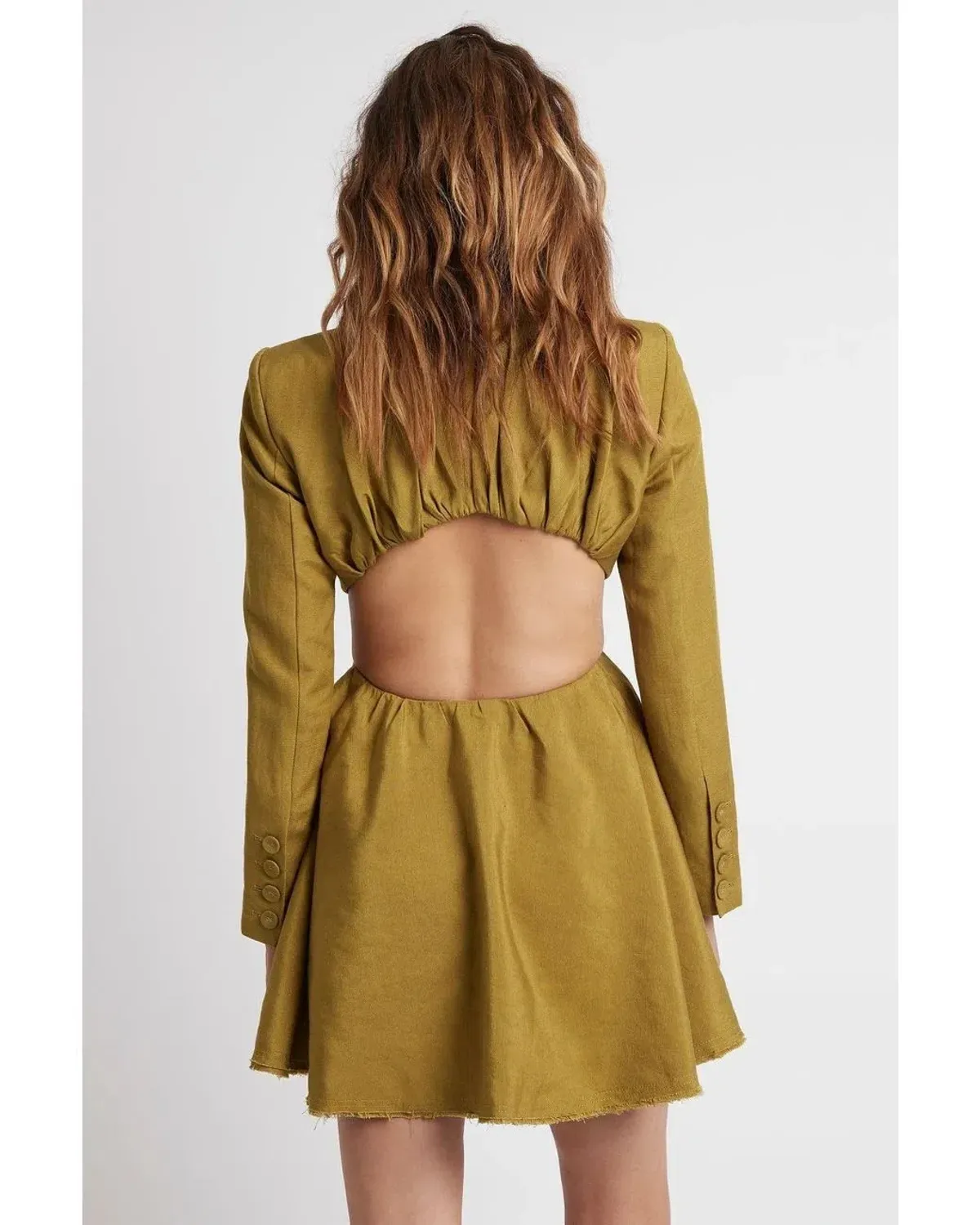 Aje Martino Cut out Jacket Dress Green Size 14 - Image 2
