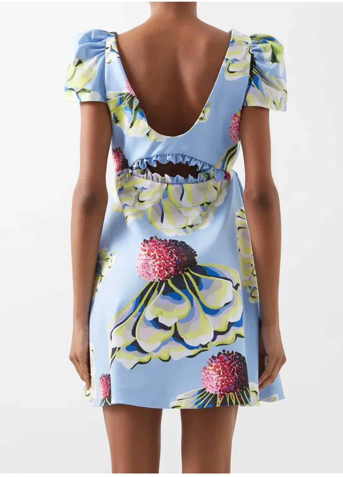 Kika Vargas Judith Tafffeta Dress Floral Print Size XS / AU 6 - Image 3