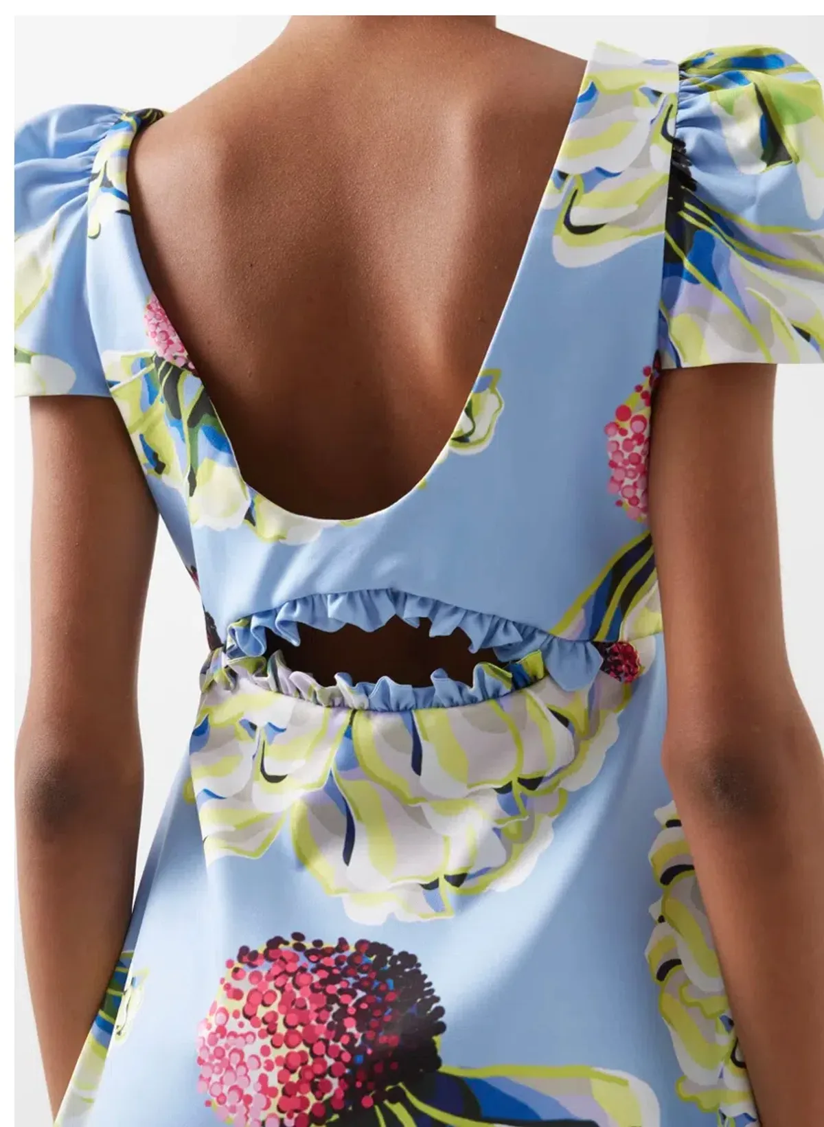 Kika Vargas Judith Tafffeta Dress Floral Print Size XS / AU 6 - Image 4