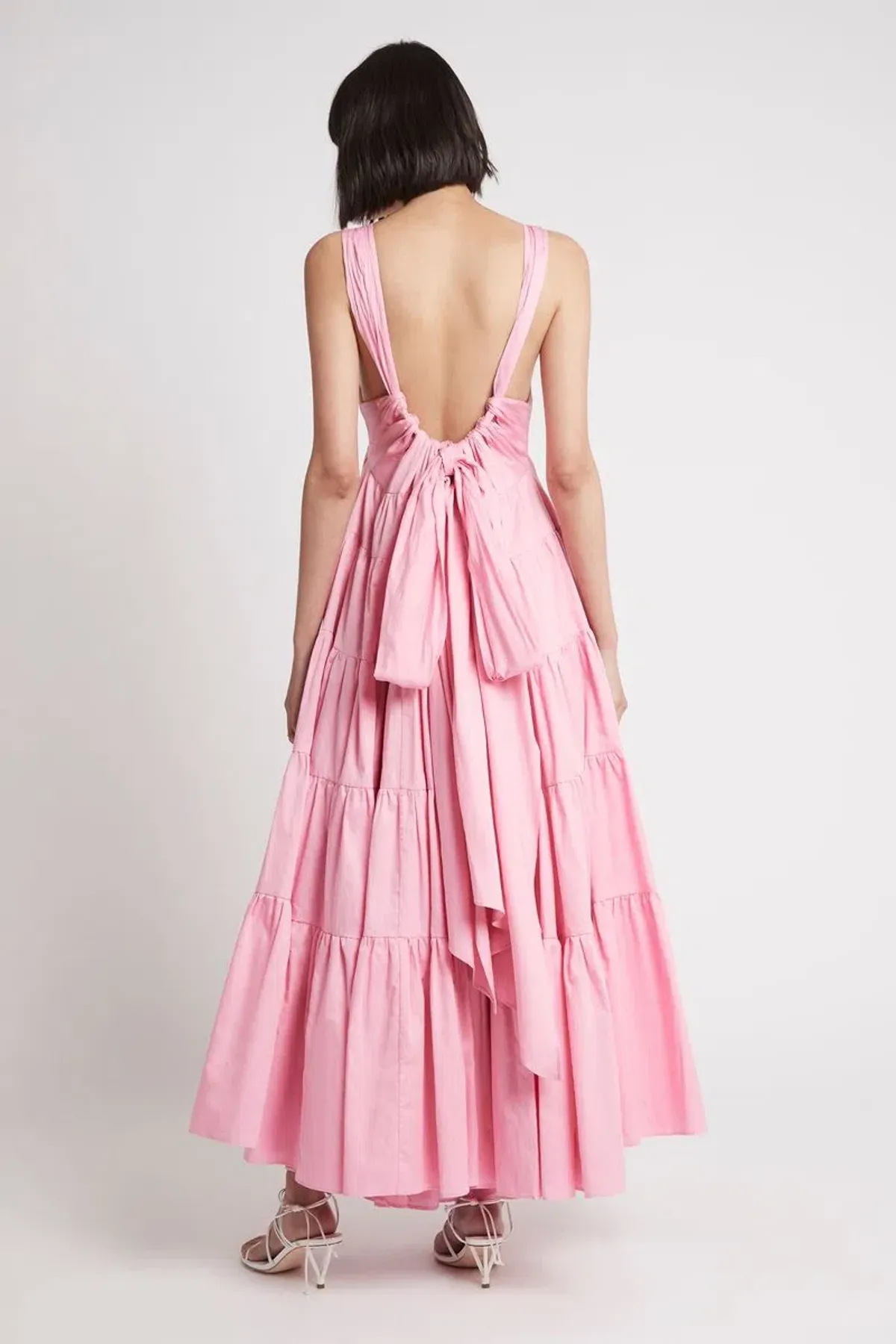 Aje Marguerite Tie Back Maxi Dress Pink Size 12 - Image 3