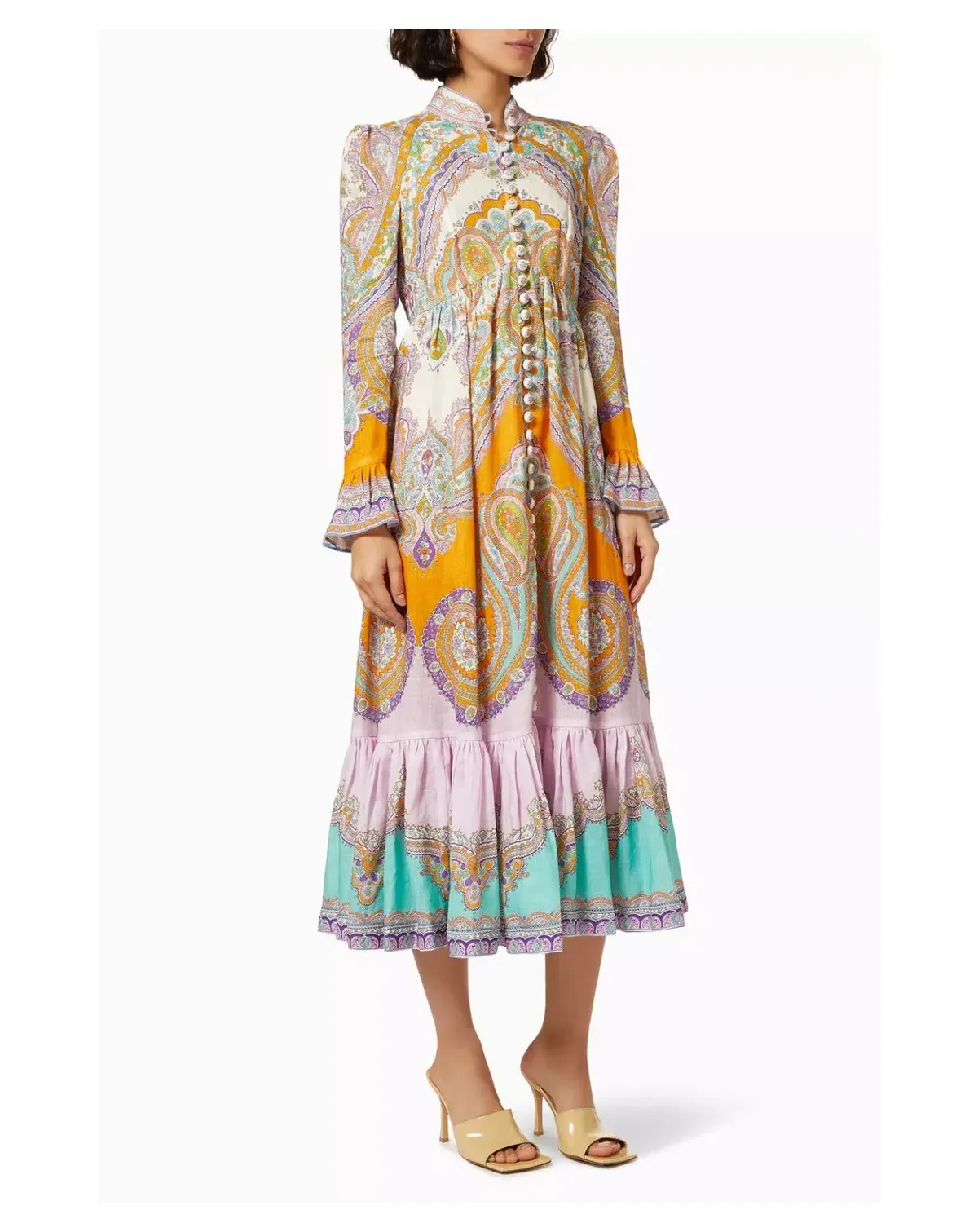 Zimmermann Lola Paisley Midi Dress Daisy Paisley Size 2 / Au 12 - Image 2