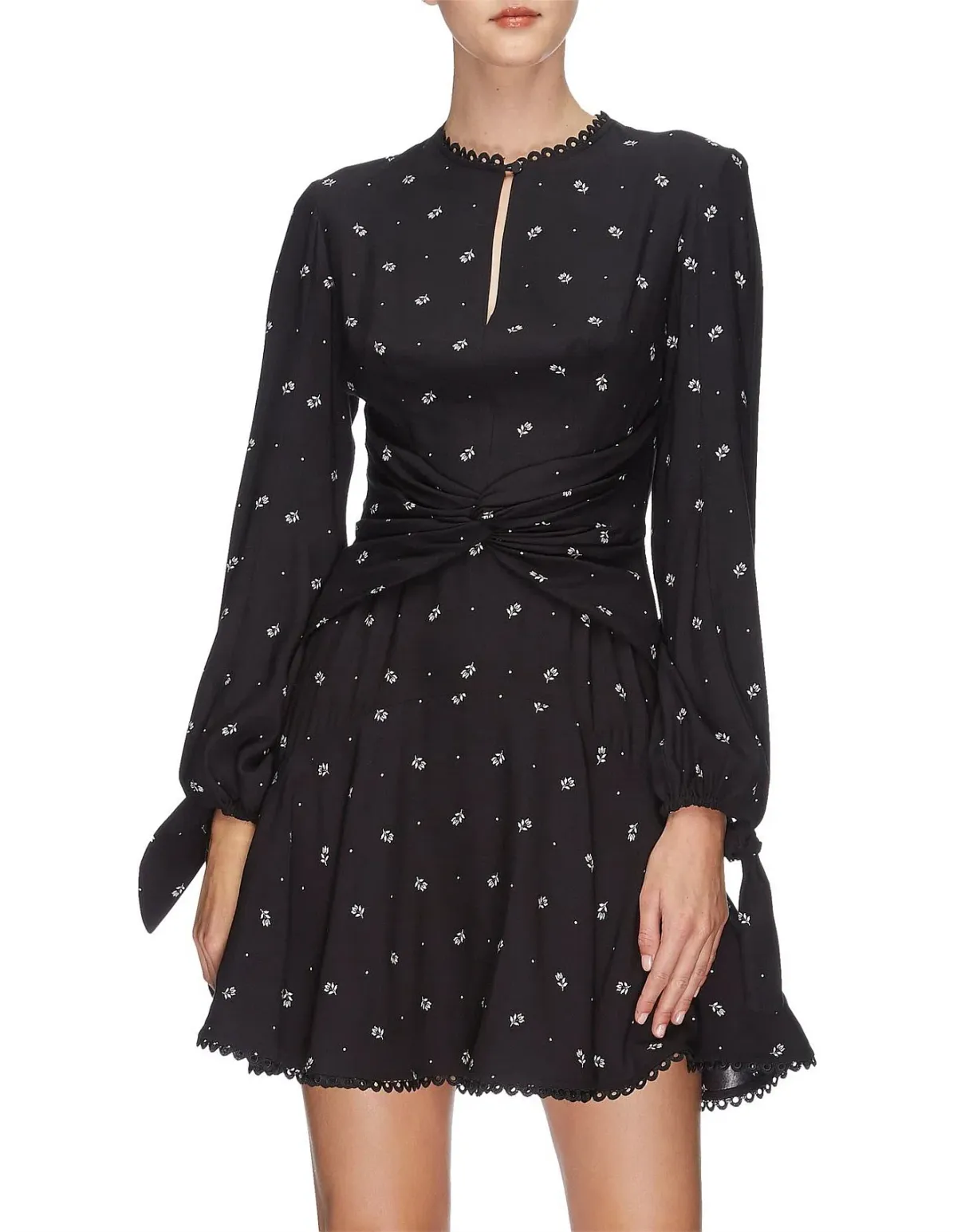 Lover the Label Foulard Mini Dress Black Size 10 for rent on The Volte - main image