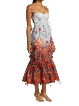 Zimmermann Wild Botanica Printed Petal Midi Dress in Wildflower Size 1 / Au 10 for rent on The Volte - image 2
