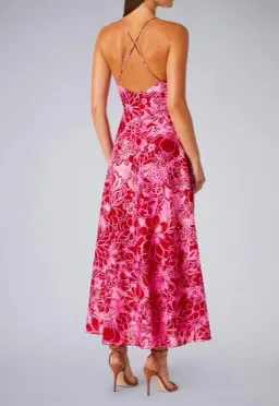 Scanlan Theodore Silk Cotton Strappy Dress Pink Size 6 / XS for rent on The Volte - image 2