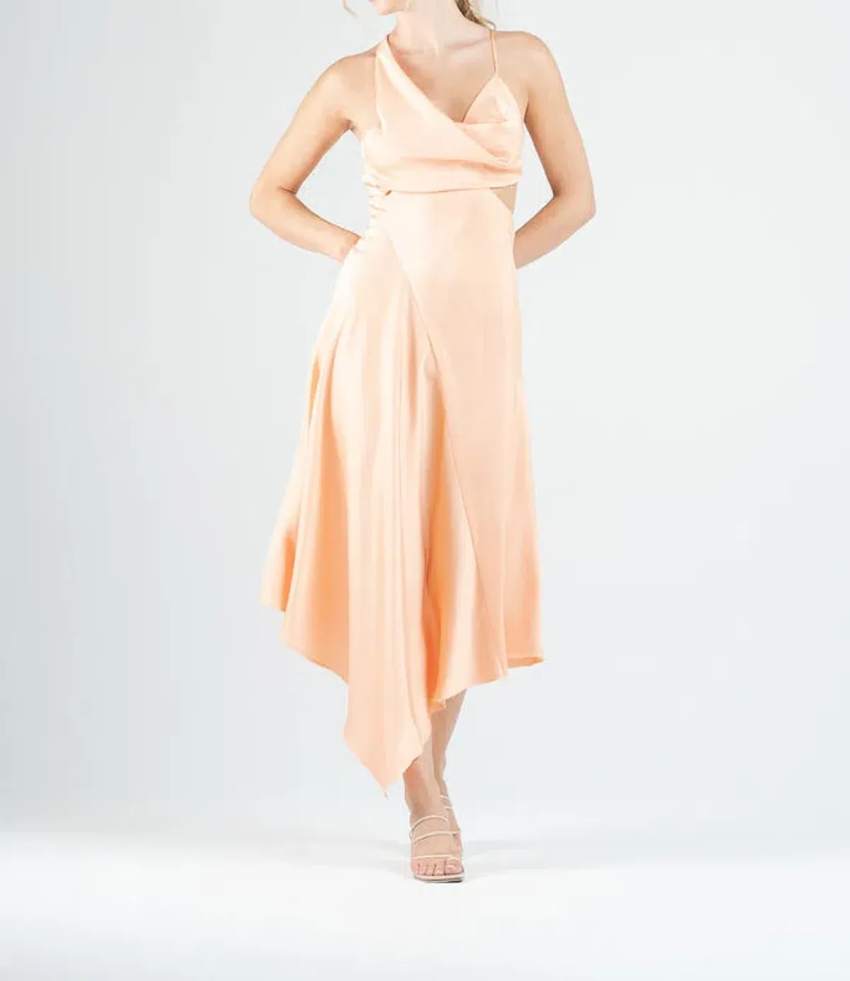One Fell Swoop Josephine Dress Persimmon Size 10 for rent on The Volte - main image