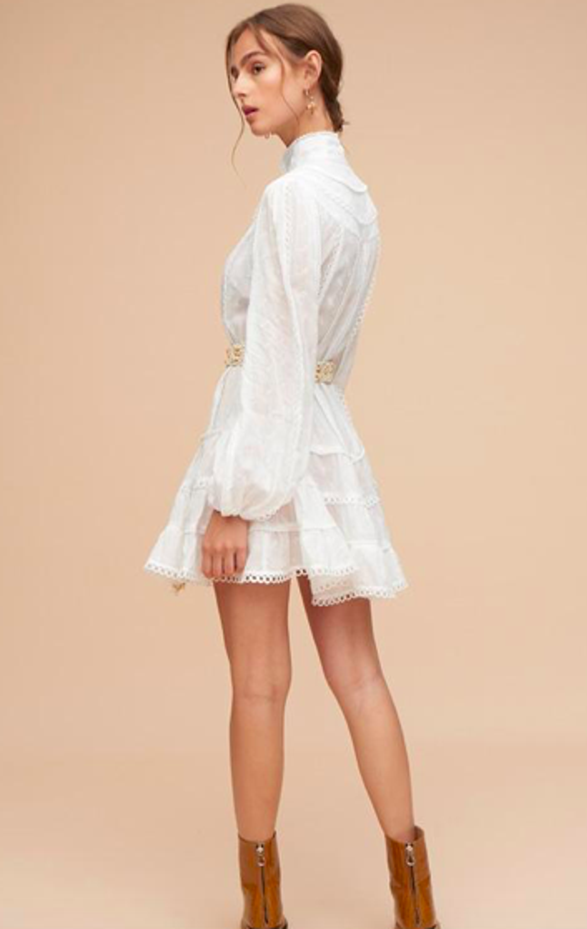 Tigerlily Hanae Mini Dress Ivory Size 10 - Image 3