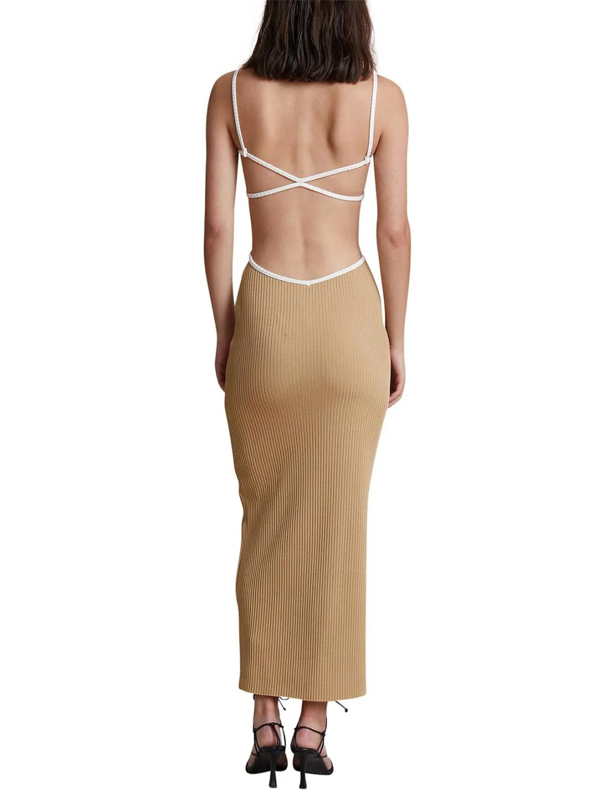 Bec & Bridge Coyote Dress Beige Size 8 - Image 3