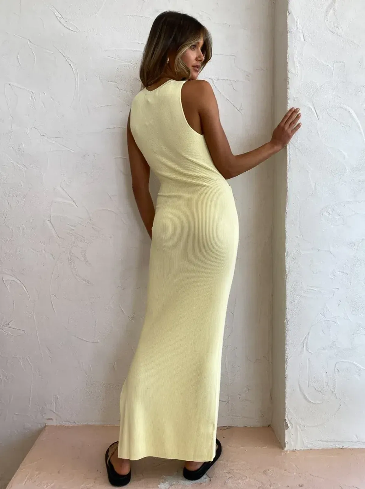 Sir the Label Kelvin Draped Dress Lemon Yellow Size 6 - Image 4