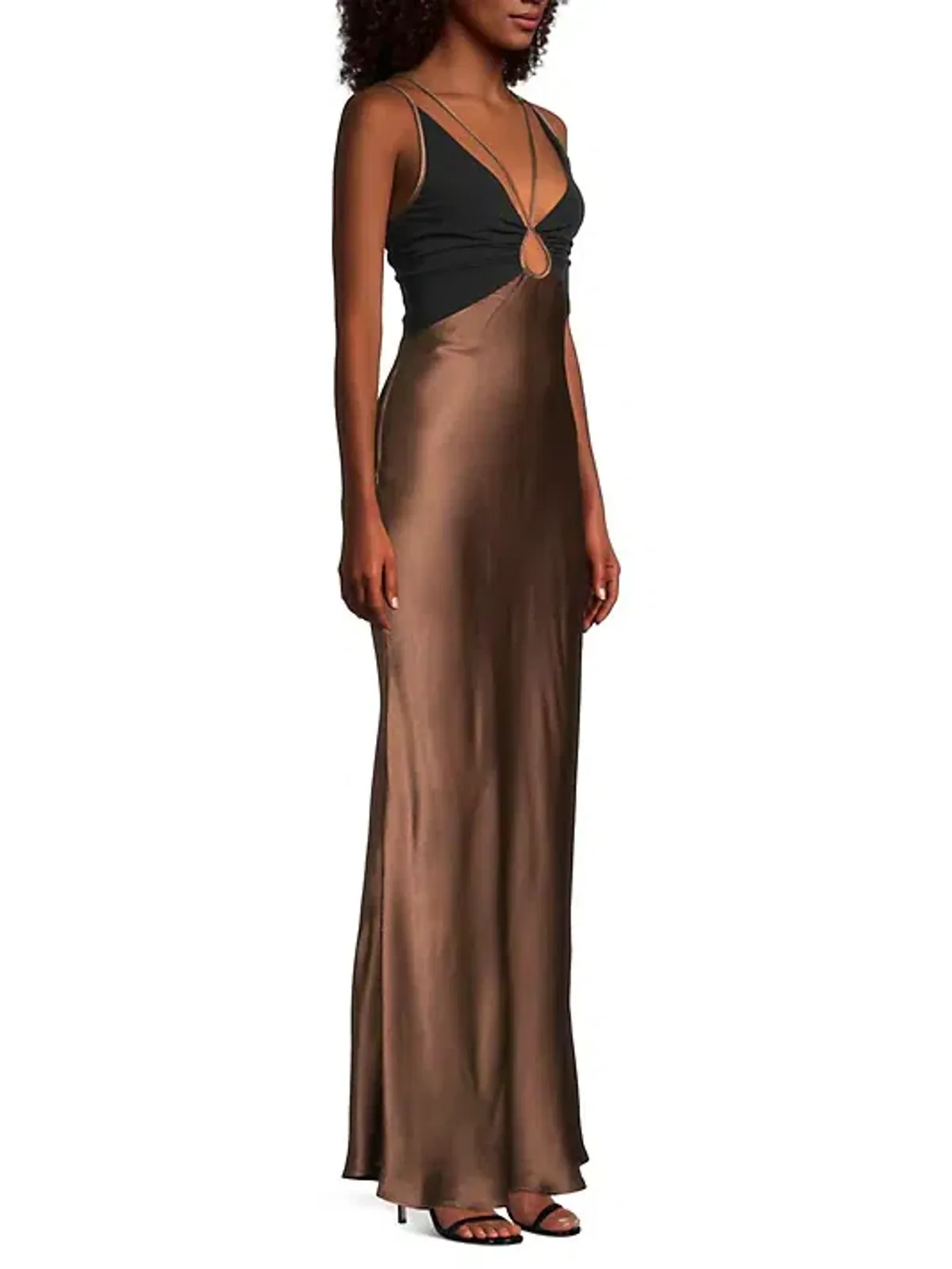 Bec & Bridge Kehlani V Neck Dress Brown Size 10 - Image 2