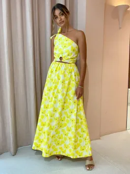 By Nicola Dahlia Dress Yellow Floral Size 10 for rent on The Volte - image 3