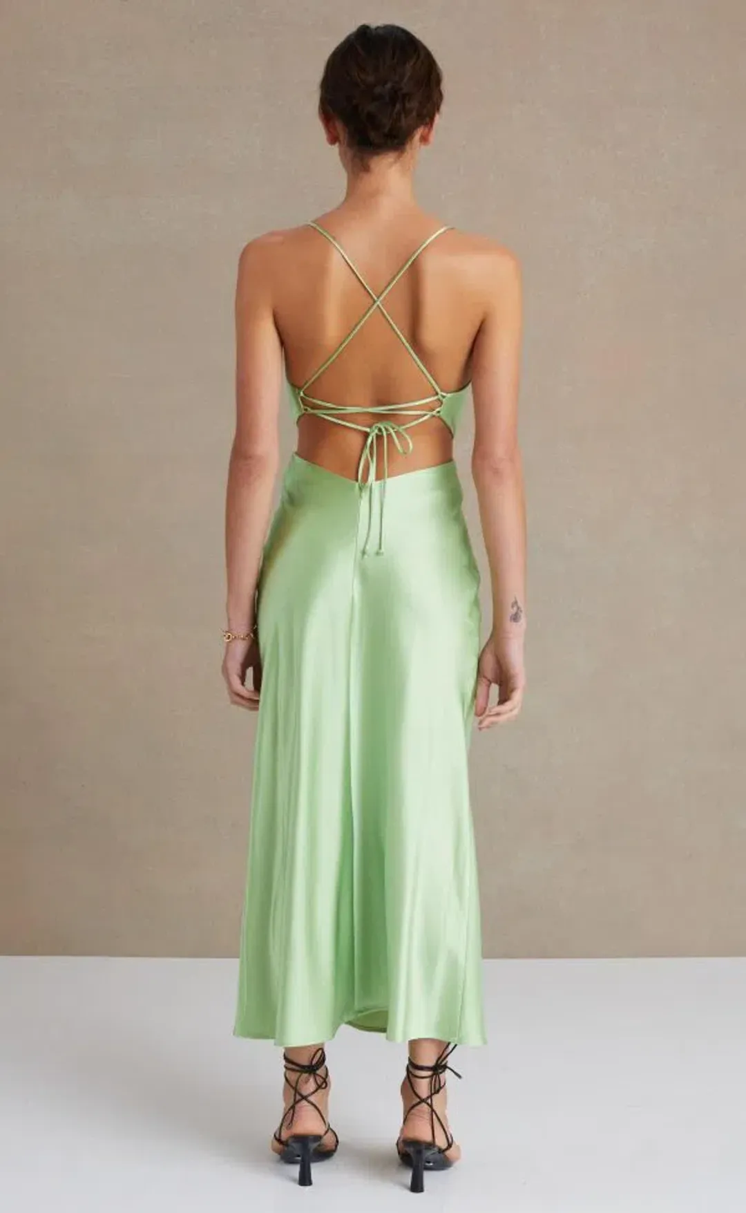 Bec & Bridge Raquel Dress Apple Green Size 8 for rent on The Volte - main image