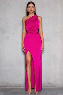 Elle Zeitoune Wenona Dress Fuchsia Pink Size 8 for rent on The Volte - image 1