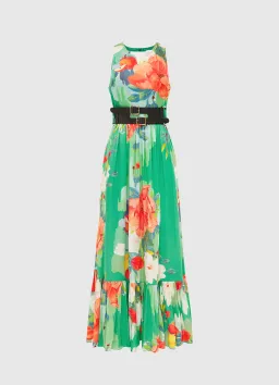 Leo Lin Florescence Sleeveless Maxi Dress Lilly Pad Green Size 14 for rent on The Volte - image 1