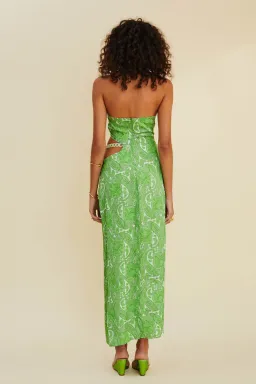 Suboo Orbit Cutout Midi Halter Dress Size S/Au 8 for rent on The Volte - image 2