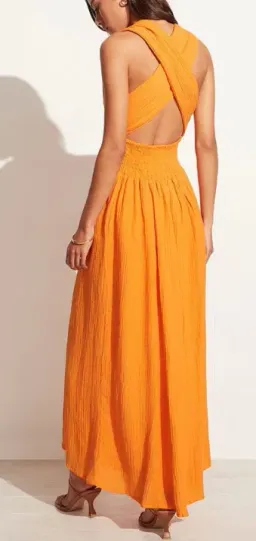Faithfull The Brand Tropiques Maxi Dress Orange Size 8 / S for rent on The Volte - image 2