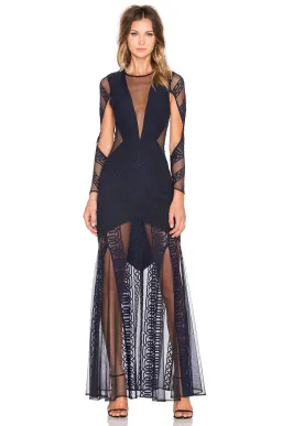 Shona Joy Ambrosia Backless Maxi Dress Navy Size M / AU 10 for rent on The Volte - image 4