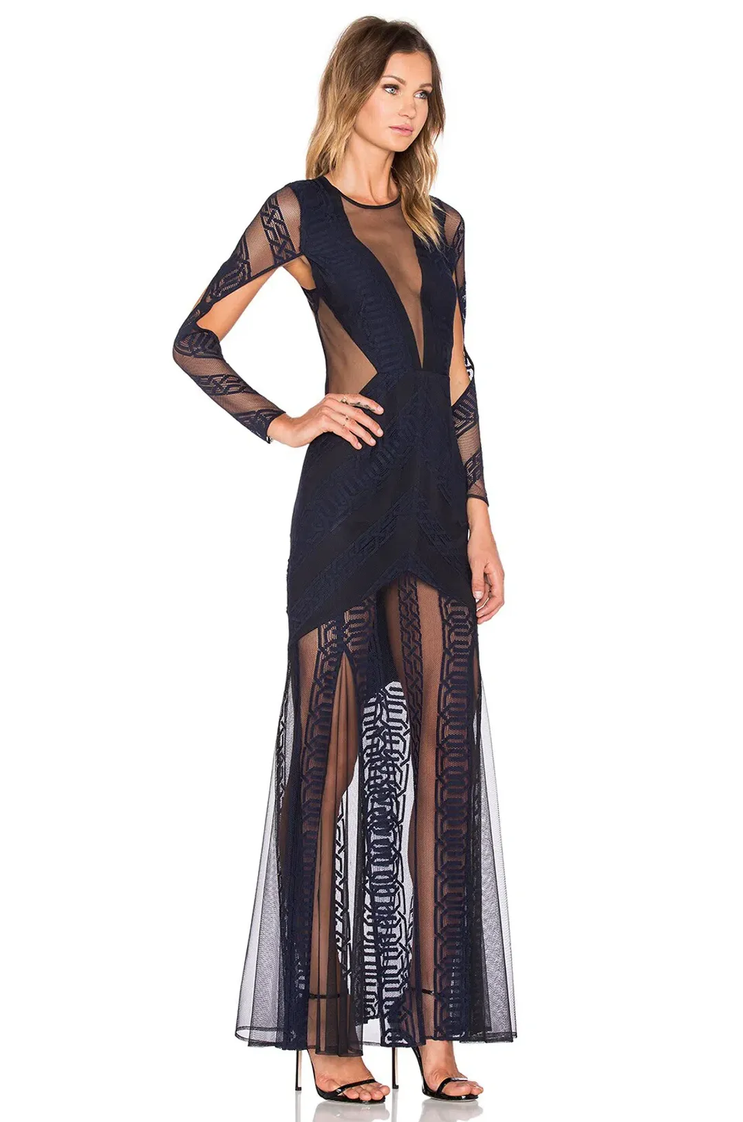 Shona Joy Ambrosia Backless Maxi Dress Navy Size M / AU 10 for rent on The Volte - main image