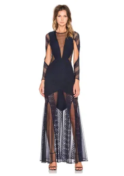 Shona Joy Ambrosia Backless Maxi Dress Navy Size M / AU 10 for rent on The Volte - image 1