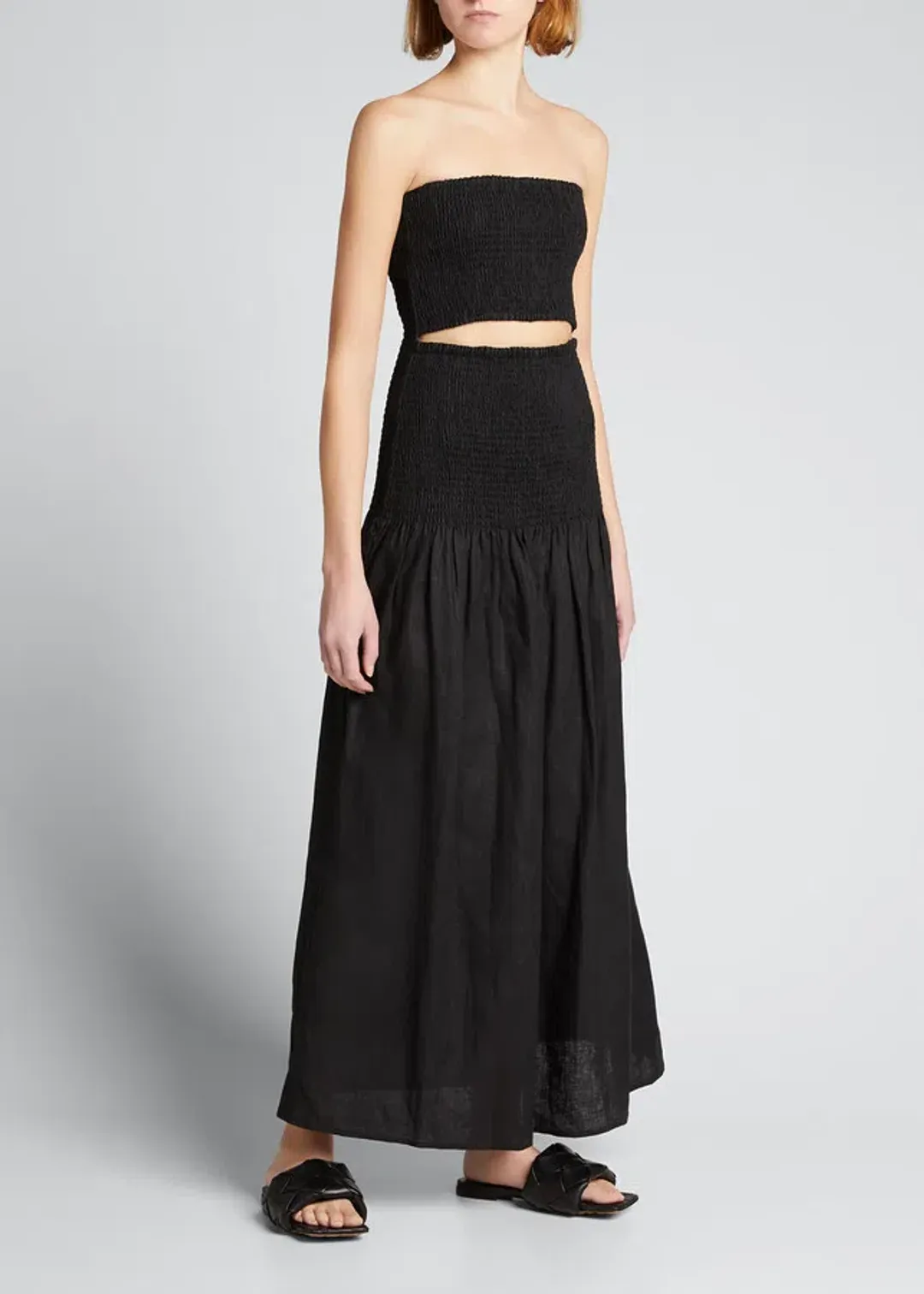 Sir the Label Madelyn Strapless Dress Black Size AU 6 for rent on The Volte - main image