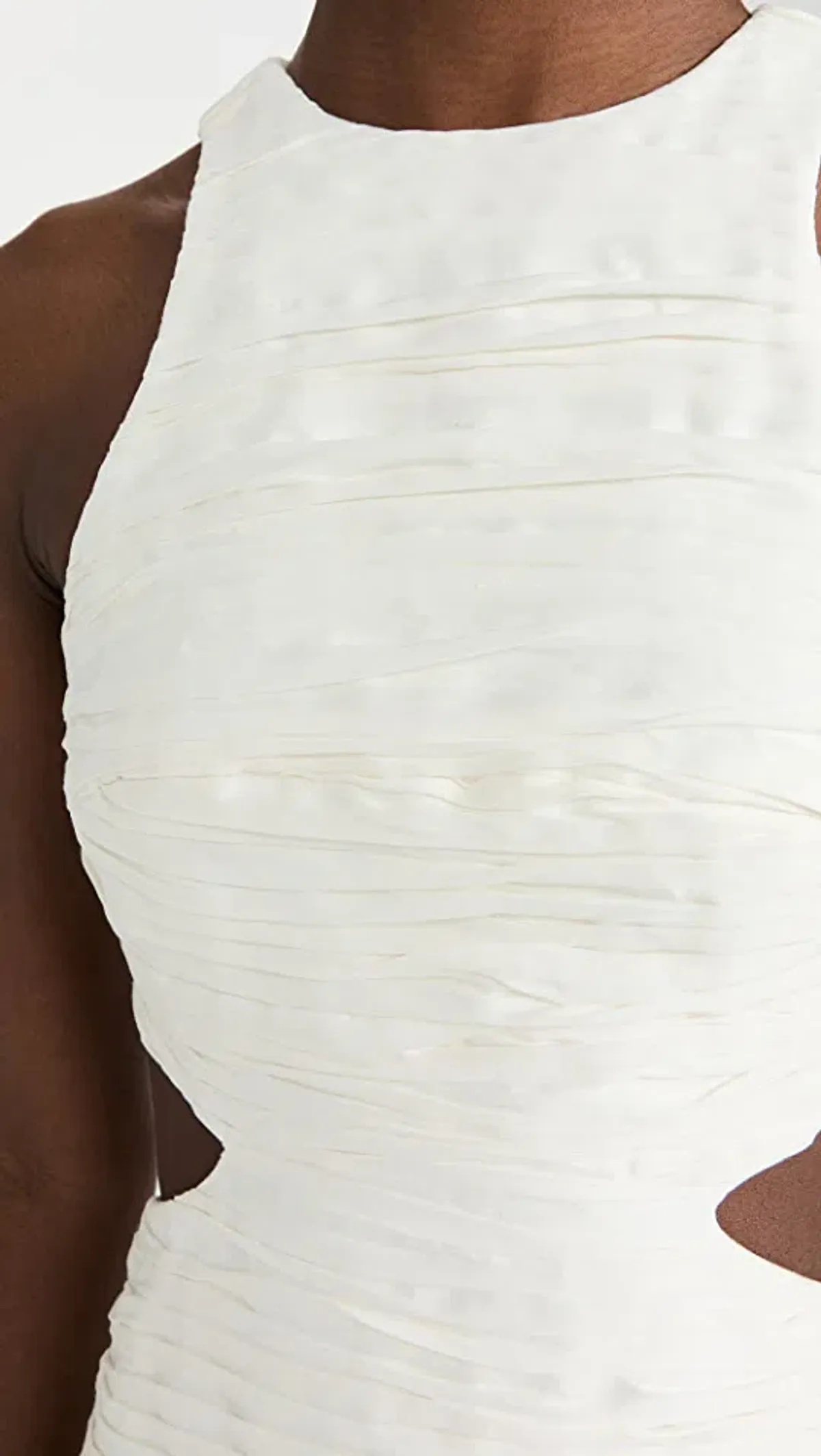 AJE Introspect Cut Out Midi Dress White Size 6 - Image 3