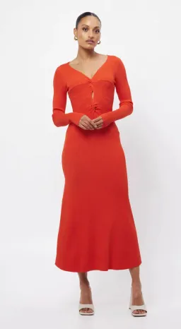 Mossman twists and turn dress in chilli for rent on The Volte - image 1